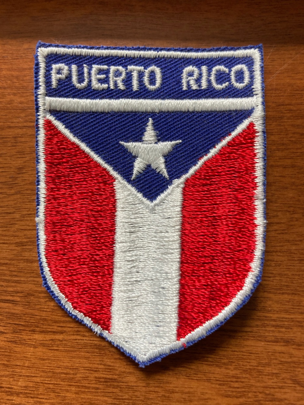 80s Puerto Rico Flag Embroidered Patch by Voyager Patch Co. Sew-On PR Pride